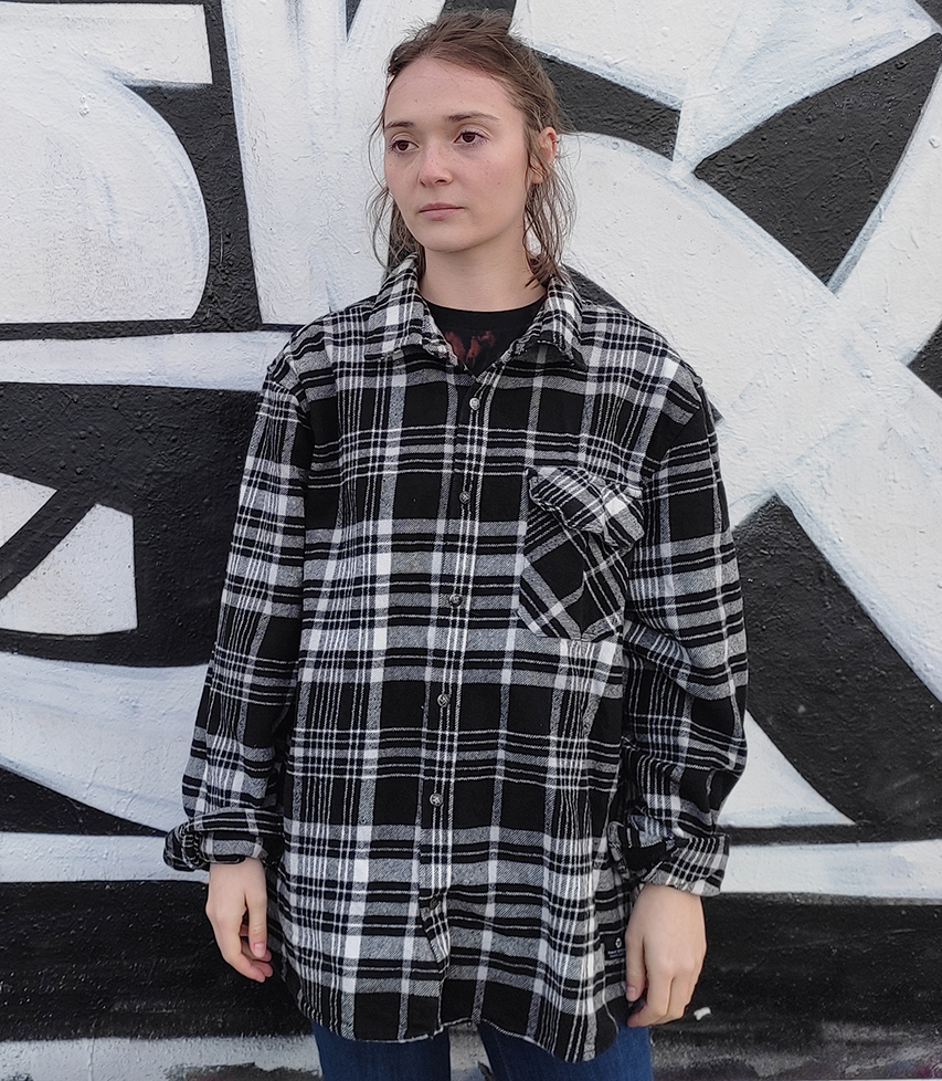 Girl "Grunge" Hemd in dicker Qualität, leichte Oversize Größe XXL