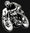 Zip Hoodie mit Vintage Motorcycle Racing Print TT Manx in Race-Action in black  M