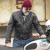 50ties Racing Leather Jacket perfekter Retro Rockers Style schweres Leder Größe L