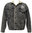 Jeansjacke mit Sherpafutter von Zara ausgewaschenes Black mit Skullpatches Größe XL secondhand