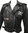 Custom Motorradjacke Motorcycle Club handbemalte Lederjacke mit Protektoren in Größe L