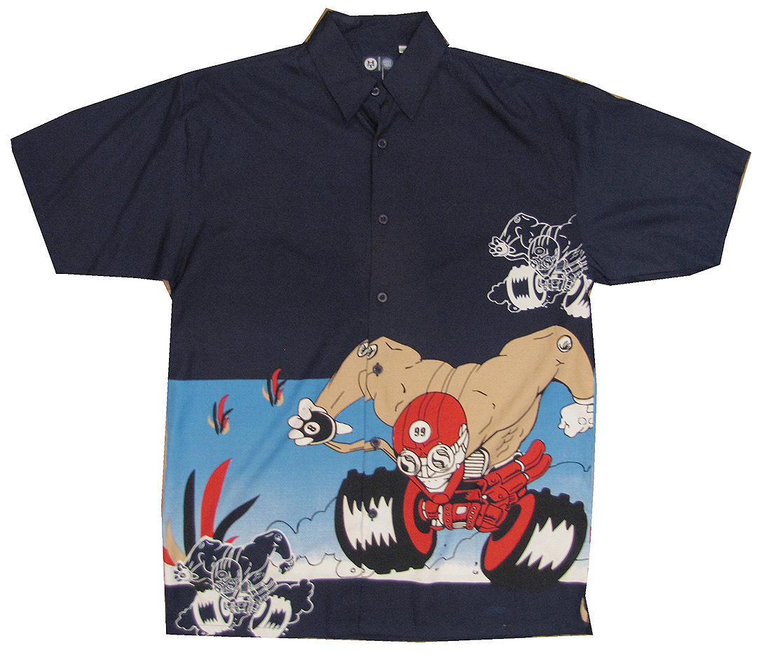 Hemd von Here&There Alloverprint leichtes Sommerhemd in Größe L/XL