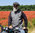Raglan Motorcycle Sweater mit Skullpatch vorn, klassische Optik, grau/schwarz von L-XXL