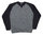 Raglan Motorcycle Sweater mit Skullpatch vorn, klassische Optik, grau/schwarz von L-XXL