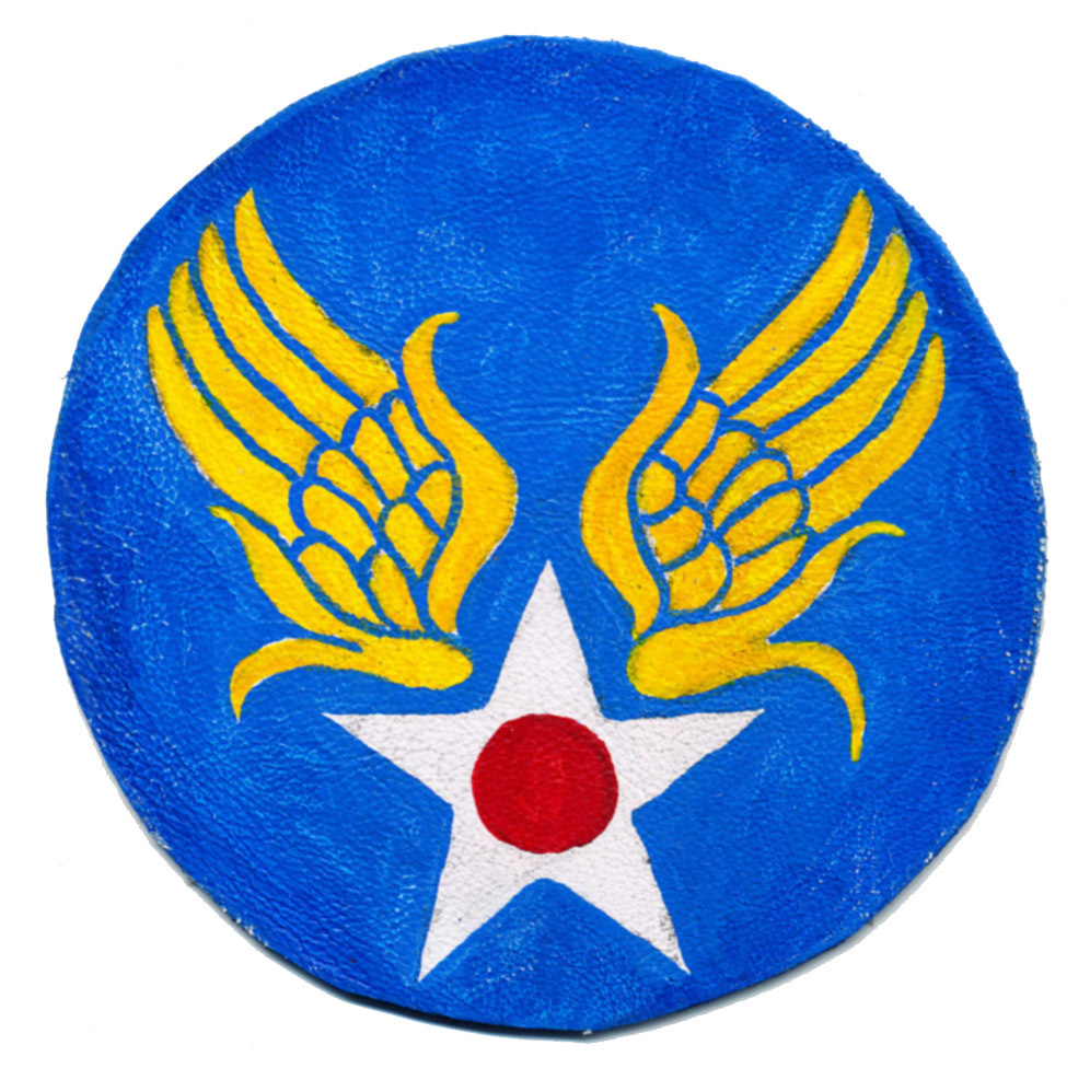 Handgemalter U.S. Army Air Force Patch aus Leder