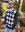 Sweater Pullover von Ben Sherman mit V Ausschnitt und Rautenmuster in Größe M
