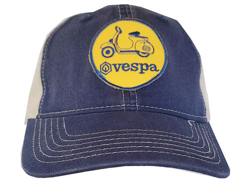 Truckercap Vespa, zweifarbige Cap mit gesticktem Patch vorn Uni Größe