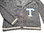 College Strickjacke "T"  in grau in klassischer Optik mit Chenille Patch vorn in Größe M