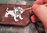 Schlüsseltasche "Tiger" aus Leder, mit exclusive handbemalte Custom Artwork