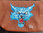Schlüsseltasche "Blue Cat" aus Leder, mit exclusive handbemalte Custom Artwork