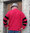 Pullover mit Comic Motiv in rot in Größe XL